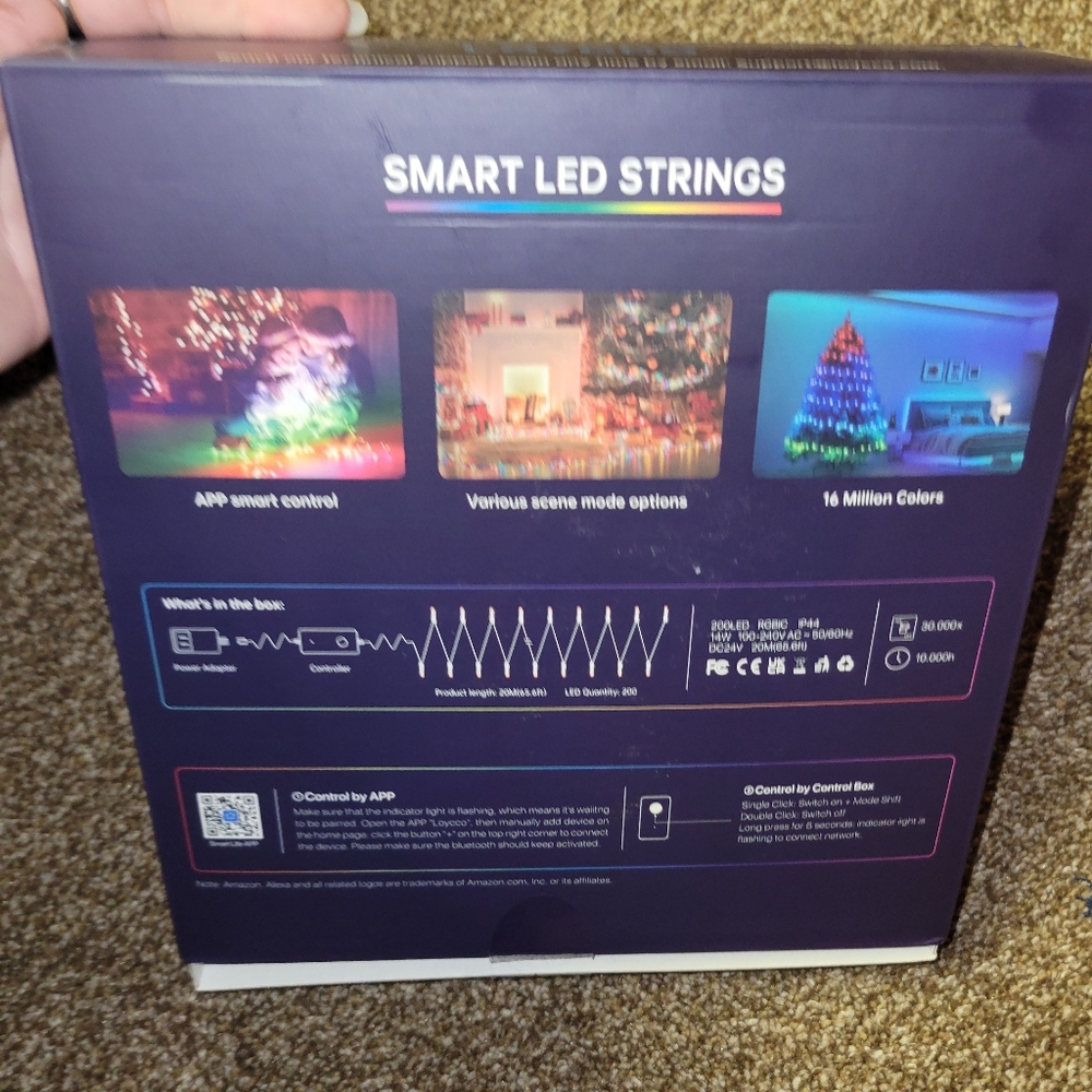 LOYCCO Smart LED String Lights - 200 RGBIC Multi-Color - Picture 3 of 4